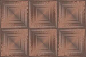 Abstract geometric design with dotted lines in the square shape. Seamless repeat pattern in brown tones. Dotty modern style. illustration vector
