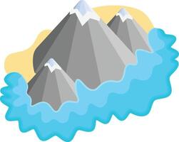 Mountain Range with Ocean vector