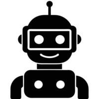 Chatbot Symbol Silhouette Design vector