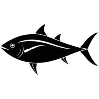 Tuna Fish in Motion Silhouette vector