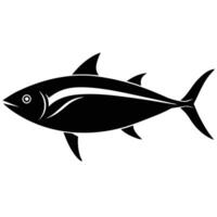 Tuna Fish Silhouette in Ocean vector