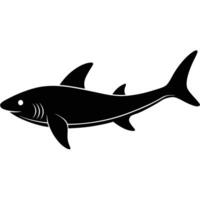 Dogfish Silhouette on white vector
