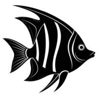 Albacore Fish Silhouette on White Background vector