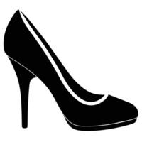 High Heels Silhouette on White Background vector