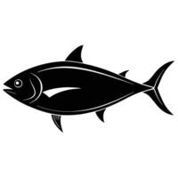 Side View Tuna Fish Silhouette vector