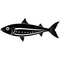 Mackerel Fish Silhouette in the Ocean vector