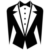 Tuxedo Silhouette on White Background vector