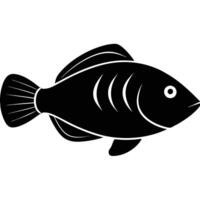 Parrotfish Silhouette Gliding Through the Sea vector