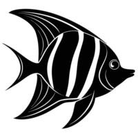 Aggressive Shark Pose Silhouette on White Background vector