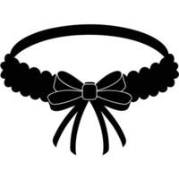 Wedding Garter Silhouette on White Background vector