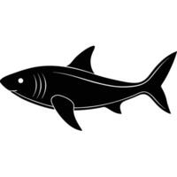 Nurse Shark Silhouette Gliding Through the Ocean vector