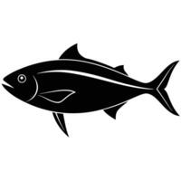 Anchovy Fish Silhouette on White Background vector
