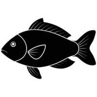 Parrotfish Silhouette Swimming Gracefully vector