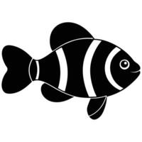 Clownfish Silhouette Illustration vector
