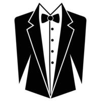 Tuxedo Silhouette on White Background vector