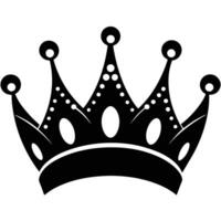 Wedding Crown Silhouette on White Background vector