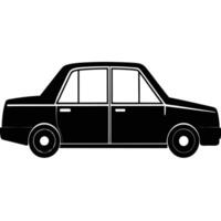 Sedan Door Silhouette on White Background vector