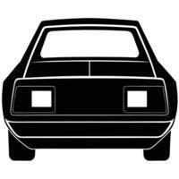 Hatchback Tail Light Silhouette on White Background vector