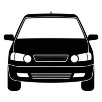 Hatchback Bumper Silhouette on White Background vector