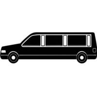 Limousine Bumper Silhouette on White Background vector