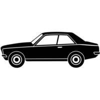 Coupe Roof Silhouette on White Background vector