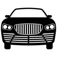 Concept Car Grill Silhouette on White Background vector
