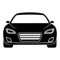 Concept Car Bumper Silhouette on White Background vector