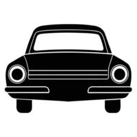 Classic Car Bumper Silhouette on White Background vector
