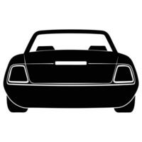 Convertible Tail Light Silhouette on White Background vector