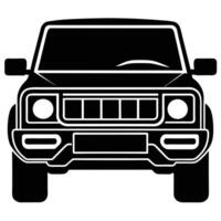 SUV Bumper Silhouette on White Background vector