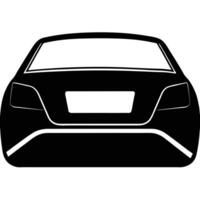 Concept Car Tail Light Silhouette on White Background vector