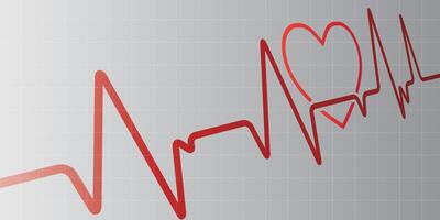 Heartbeats image background design with heart icon vector