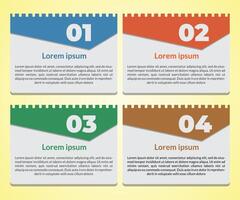 Numbered list Infographic elements set vector
