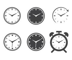Clock icon design collection vector