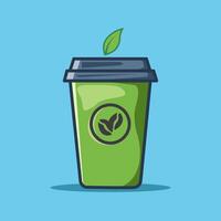 simple flat design cup coffee vector