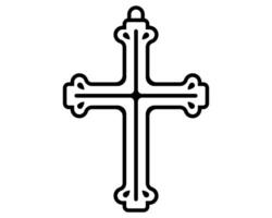 Christian cross icon. vector