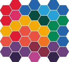 Colorful Geometric Hexagonal Pattern Art for Modern Design Projects vector