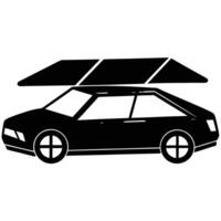 Concept Car Roof Silhouette on White Background vector