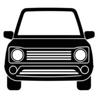 Hatchback Grill Silhouette on White Background vector