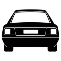 Sedan Tail Light Silhouette on White Background vector