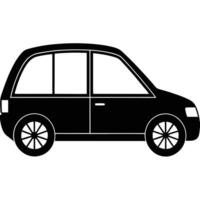 Hatchback Window Silhouette on White Background vector