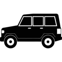 SUV Window Silhouette on White Background vector