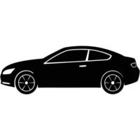 Coupe Window Silhouette on White Background vector