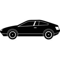 Concept Car Side View Silhouette on White Background vector