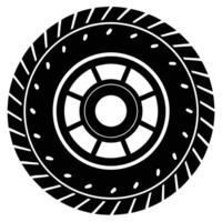 Off-Road Vehicle Tire Silhouette on White Background vector