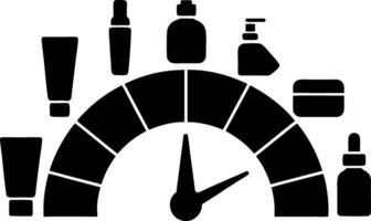 Beauty Product Selection Concept with Speedometer Dial Illustration vector