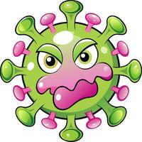 Cartoon Virus Character Illustration with Colorful Expression for Humorous Design vector