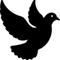 Silhouette of Dove in Flight Symbolizing Peace and Freedom Illustration vector
