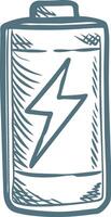 Illustration of Battery with Lightning Bolt for Energy and Power Concepts vector
