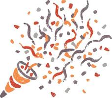 Vibrant Celebration With Colorful Confetti And Streamers Explosion vector